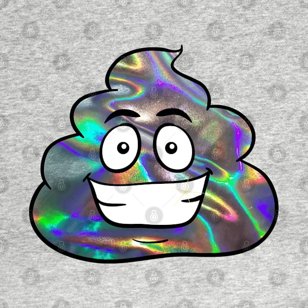 hologram print poop emoji by gossiprag